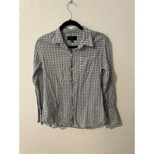 Nili Lotan Plaid Button Down Shirt Small